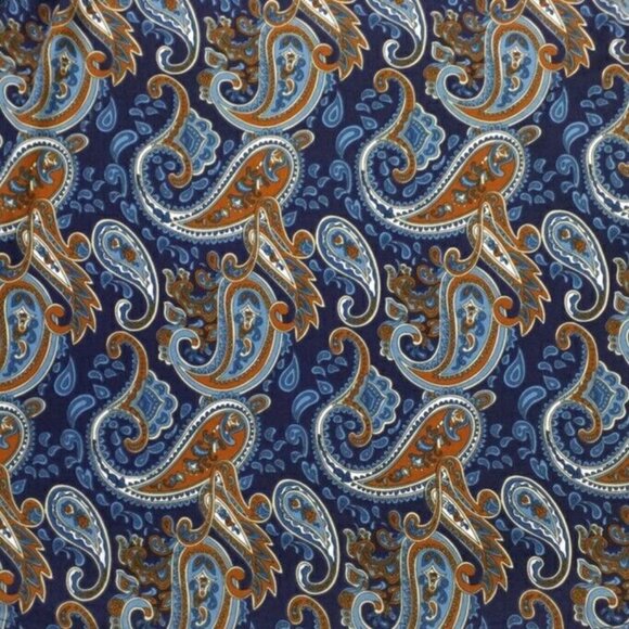 A. Jesdani Blue Brown Paisley Print Short Sleeve Henley Style Knit Top Womens 4X - Picture 13 of 14